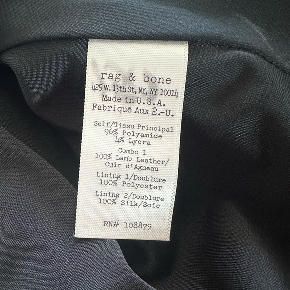 Rag & Bone Caviar Crete Tank leather cut out sleeveless mini skater dress - Picture 9 of 9